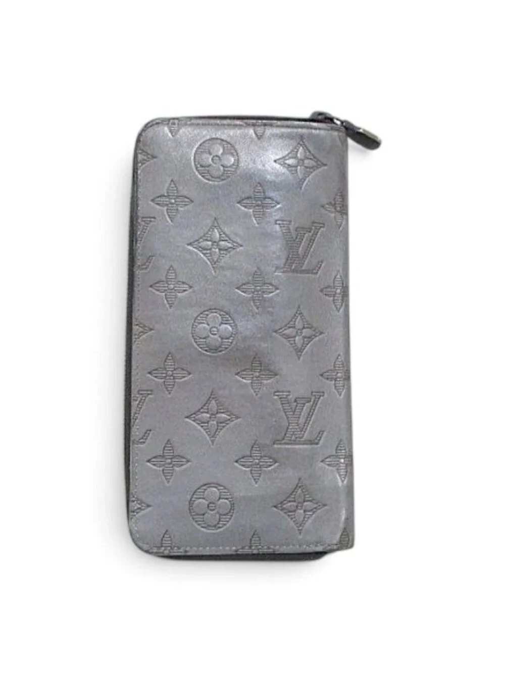 Louis Vuitton Monogram Shadow Vertical Gray Wallet Zippy